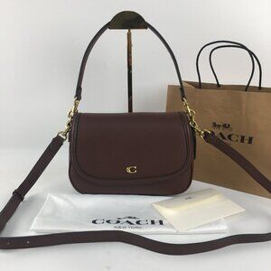 COACH Legacy Small Pebbled Leather Shoulder Bag CU099 Maple Outlet NEW